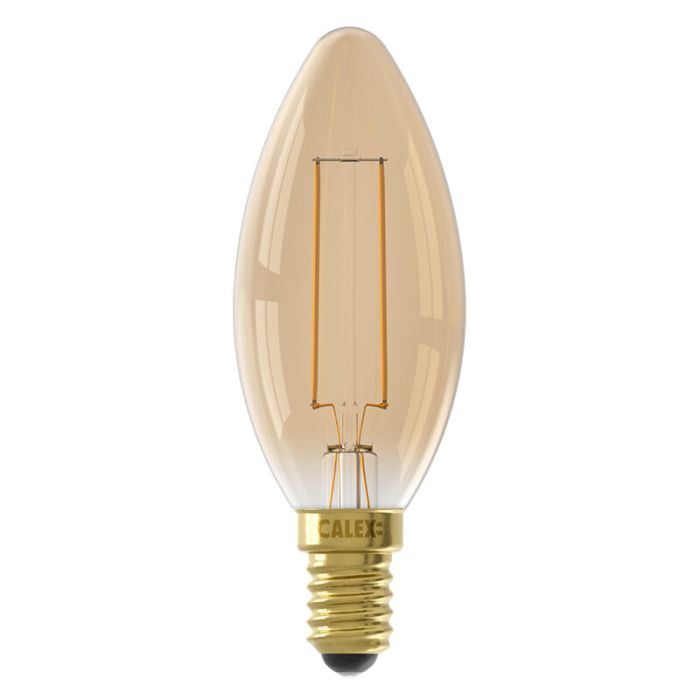 Dimbare Calex E14 LED kaarslamp amber, 3,5W, 2100K