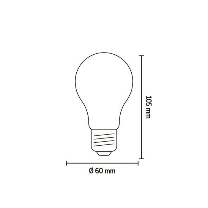 Dimbare Calex E27 LED filament lamp amber, 4,5W, 2100K