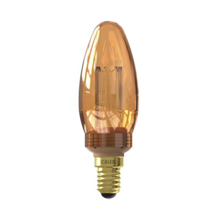 Dimbare Calex E14 LED kaarslamp amber, 2,3W, 1800K