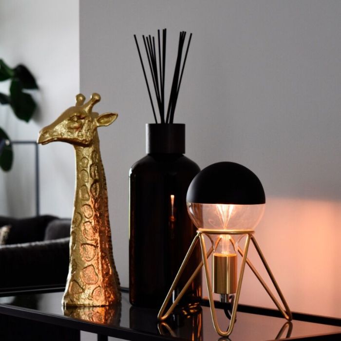 Dimbare Calex E27 kopspiegel LED lamp zwart, 4W, 1800K