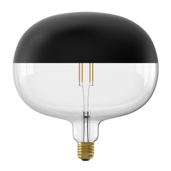 Dimbare Calex E27 kopspiegel LED lamp zwart, 6W, 1800K