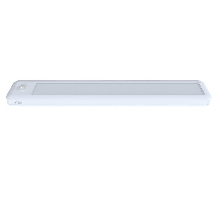 Witte oplaadbare kastlamp kunststof, Saima, 2,4W, 2700K LED