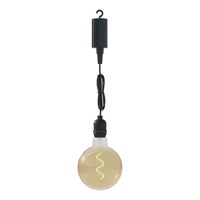 Amberkleurige buitenlamp kunststof, Malak, 1W, 2200K LED, IP44, met afstandsbediening