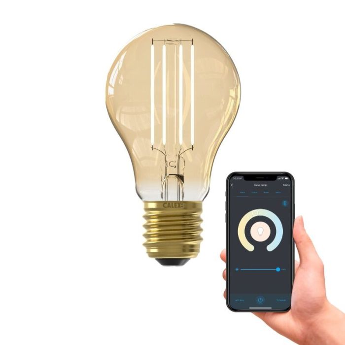 Calex Smart LED lamp E27 amber, 7W, 1800-3000K