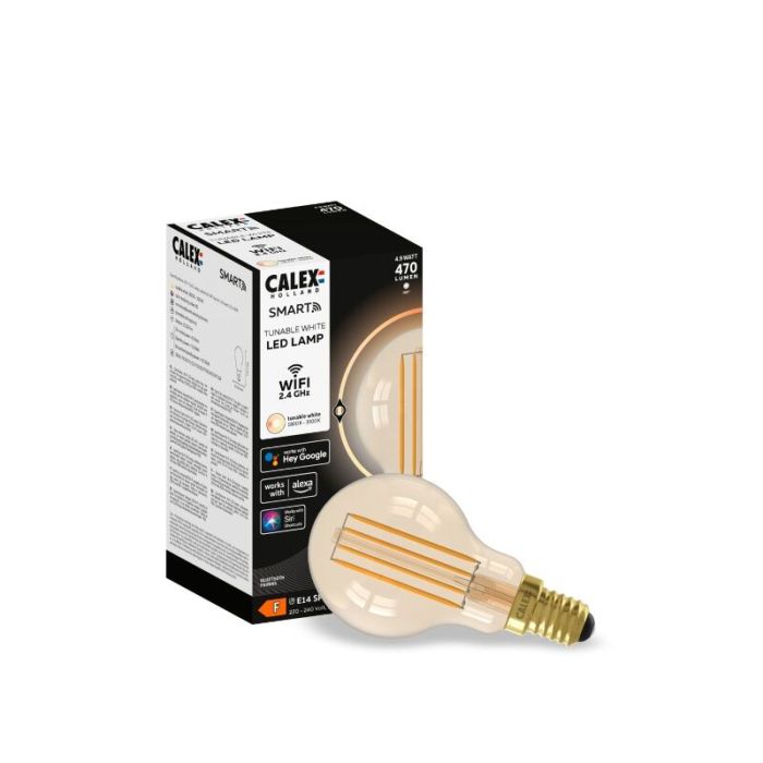 Calex Smart LED lamp E14 amber, 4,9W, 1800-3000K