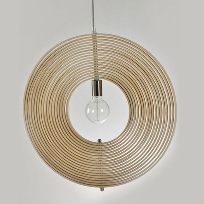 Landelijke hanglamp hout, Chislaine
