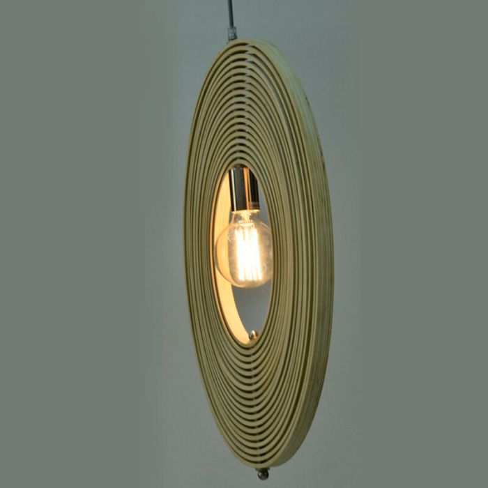 Landelijke hanglamp hout, Chislaine