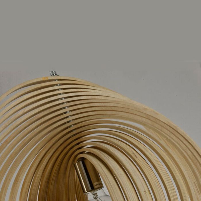 Landelijke hanglamp hout, Chislaine