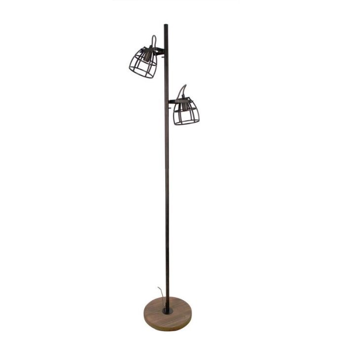 Zwarte vloerlamp Calvin, metaal, industrieel