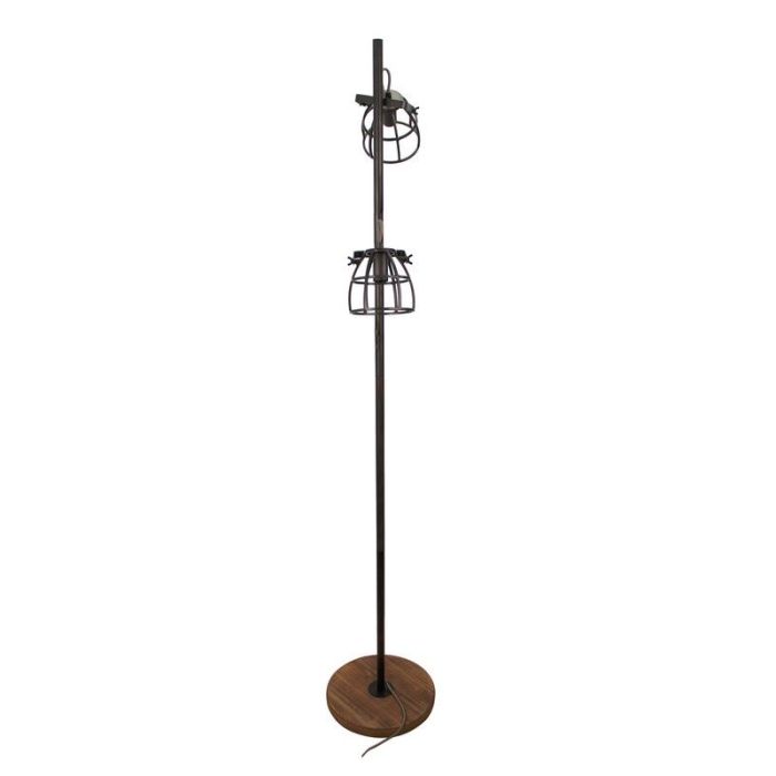 Zwarte vloerlamp Calvin, metaal, industrieel