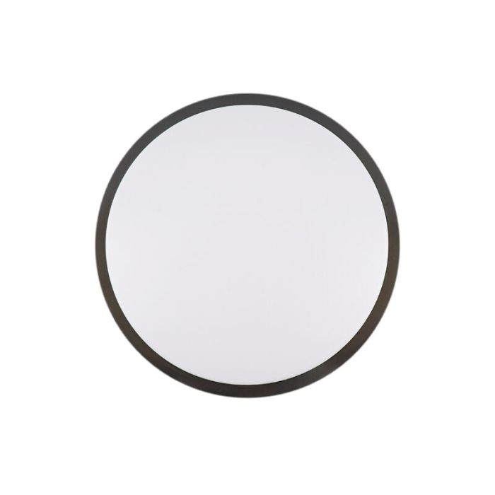 Moderne plafonniere Kos, zwart, klein, met geïntegreerd LED