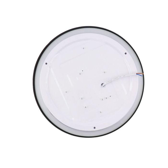 Moderne plafonniere Kos, zwart, klein, met geïntegreerd LED