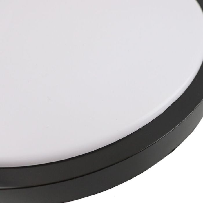 Moderne plafonniere Kos, zwart, klein, met geïntegreerd LED