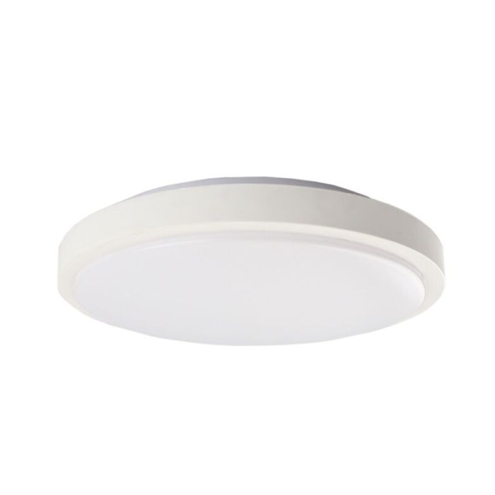 Moderne plafonniere Kos, wit, groot, met geïntegreerd LED