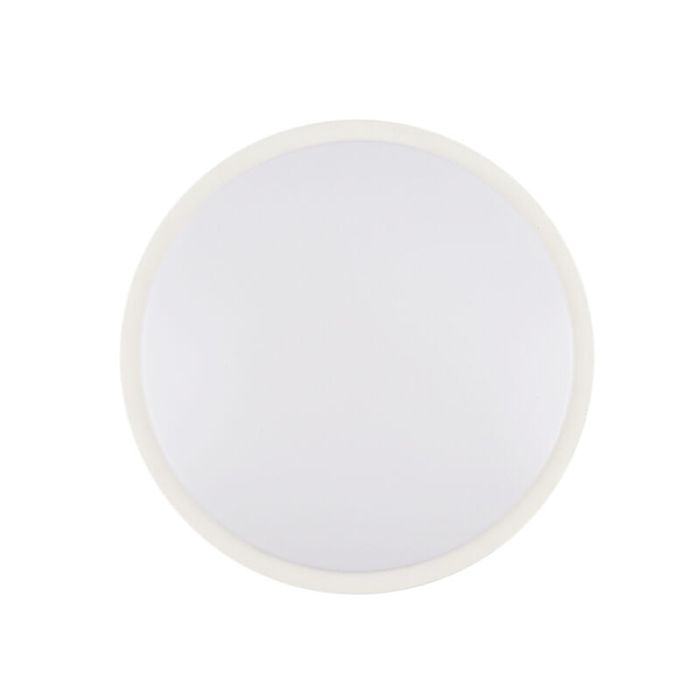 Moderne plafonniere Kos, wit, groot, met geïntegreerd LED