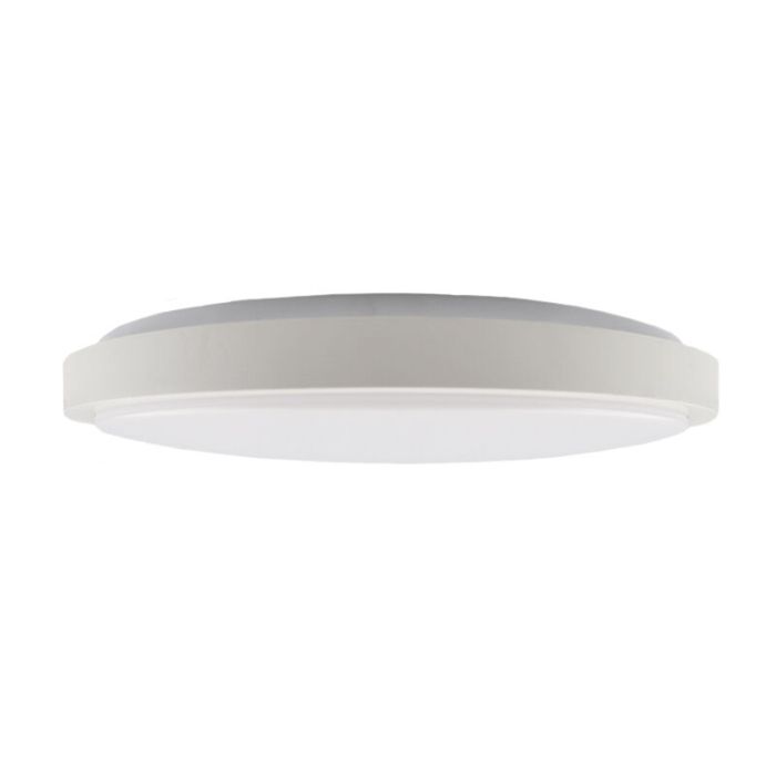 Moderne plafonniere Kos, wit, groot, met geïntegreerd LED