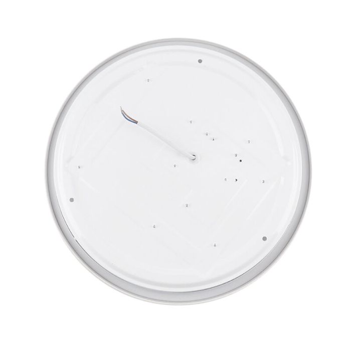 Moderne plafonniere Kos, wit, groot, met geïntegreerd LED