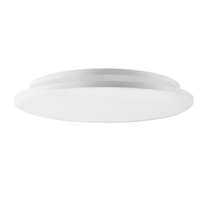 Moderne plafonniere Joachim, Mat wit, groot, met geïntegreerd LED