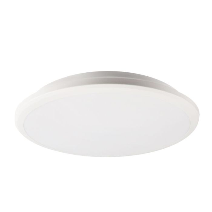 Moderne plafonniere Joachim, Mat wit, groot, met geïntegreerd LED