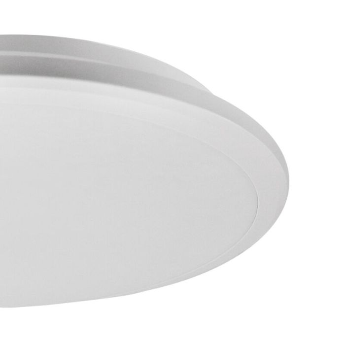 Moderne plafonniere Joachim, Mat wit, groot, met geïntegreerd LED