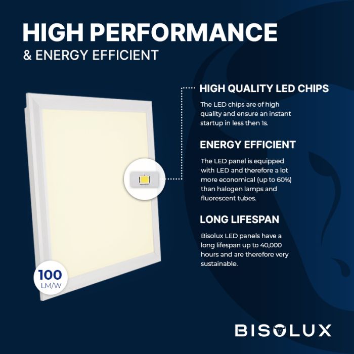 LED paneel 60x60 - 38W - 4000K - back-lit