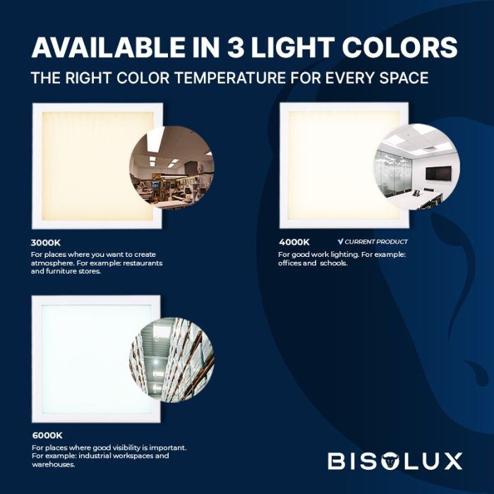 LED paneel 60x60 - 38W - 4000K - back-lit