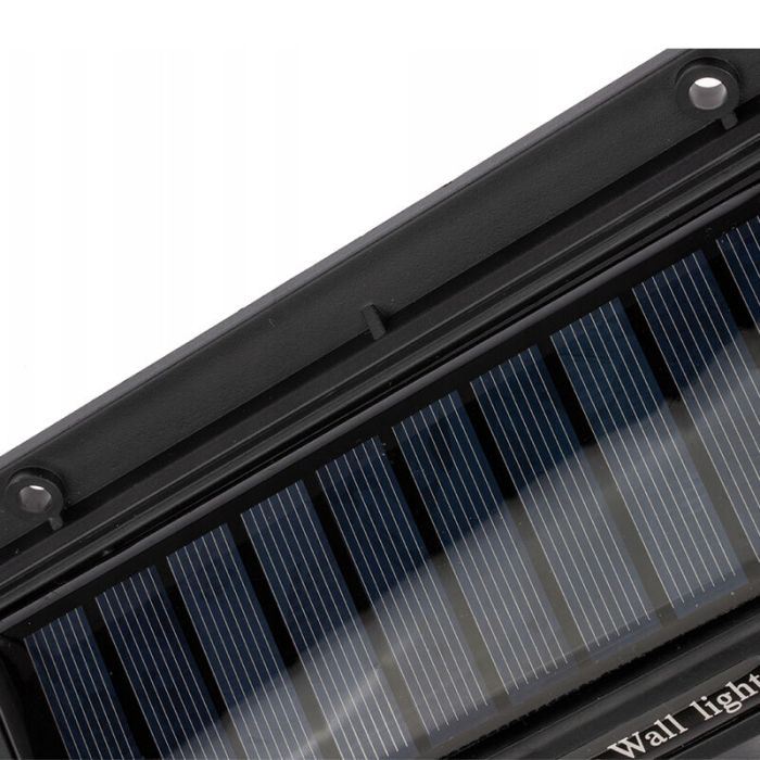 Zwarte buitenlamp op zonne-energie Albert, kunststof, 8w, 6000K LED
