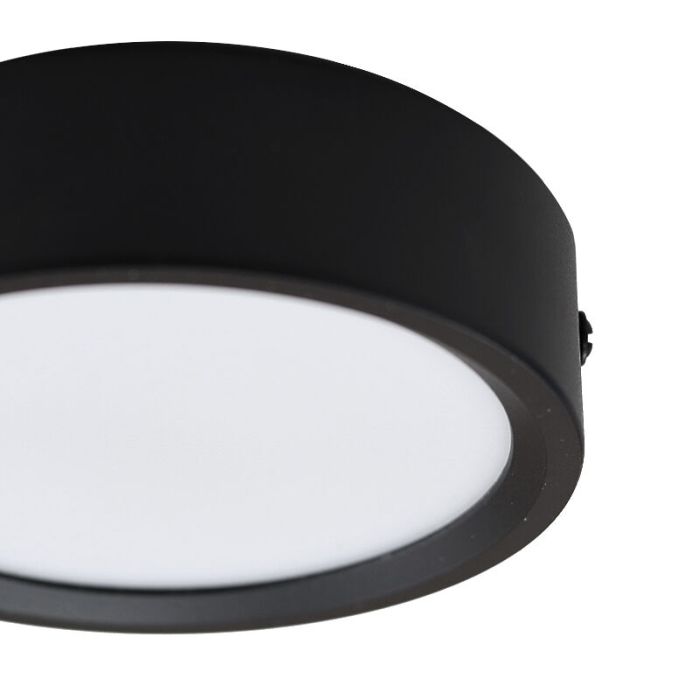 Zwarte mini plafondlamp Aletta, aluminium, 5W, 3000K LED