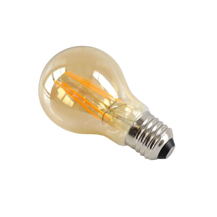 Dimbare Olucia E27 LED lamp, A60, 5W, Amber glas, 2400k