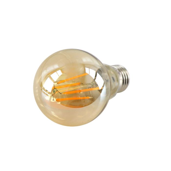 Dimbare Olucia E27 LED lamp, A60, 5W, Amber glas, 2400k