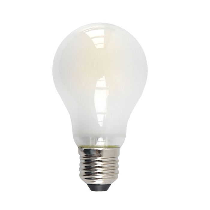 Dimbare Olucia E27 LED lamp, A60, 5W, Wit glas, 6500k