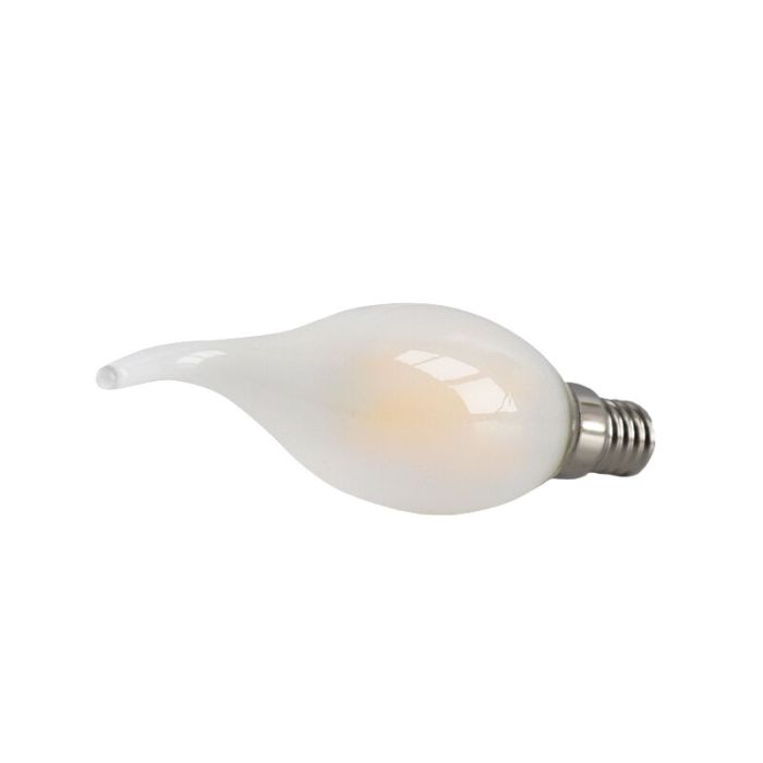 Dimbare Olucia E14 LED tipkaars, 3W, Wit glas, 2700k