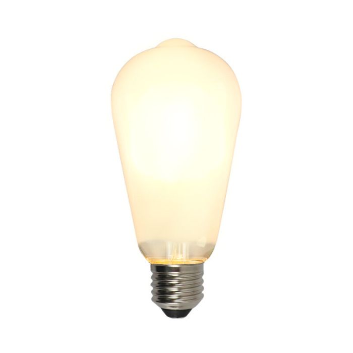 Dimbare Olucia E27 Edison LED lamp, ST58, 5W, Wit glas, 2700k