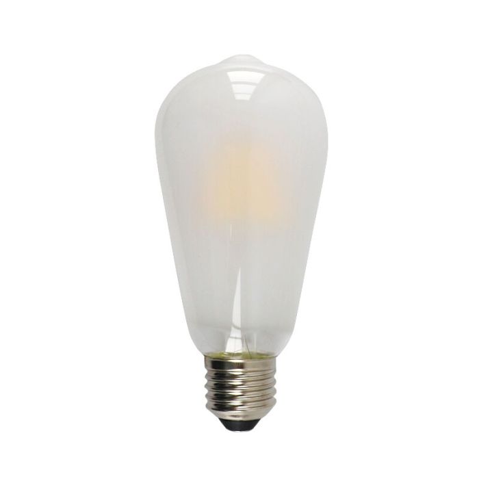 Dimbare Olucia E27 Edison LED lamp, ST58, 5W, Wit glas, 2700k