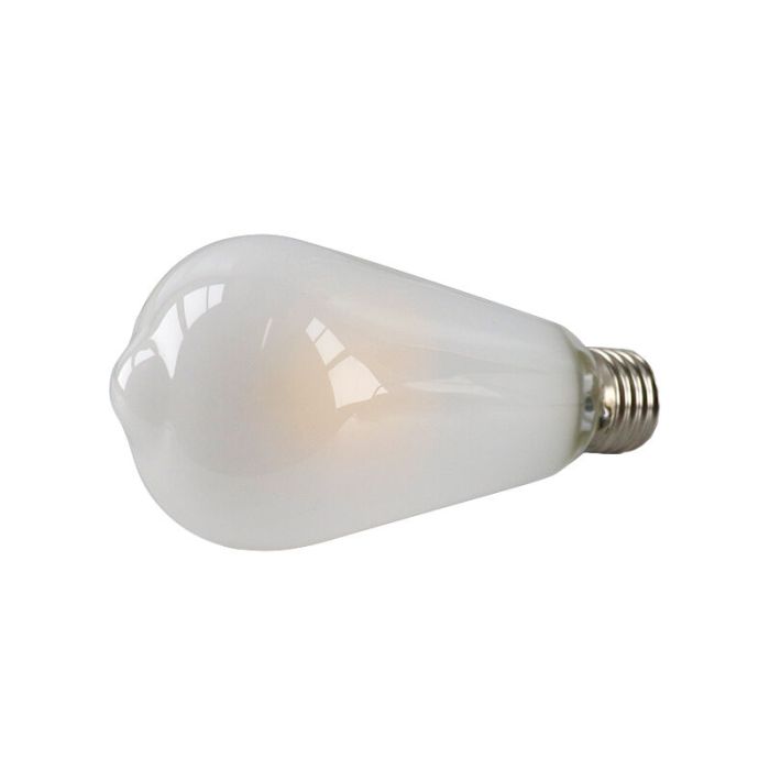 Dimbare Olucia E27 Edison LED lamp, ST58, 5W, Wit glas, 2700k