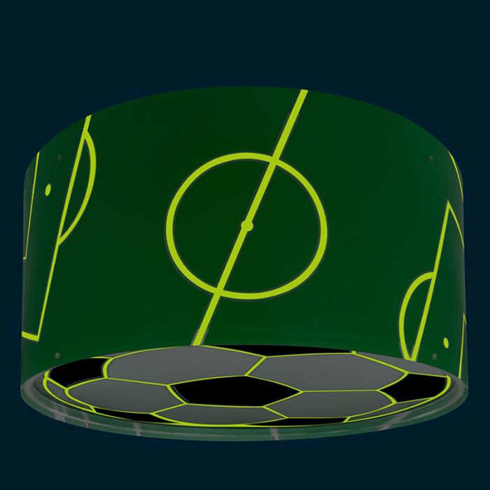 Groene kinderkamer plafondlamp, Voetbal