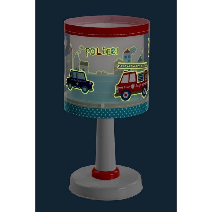 Politie tafellamp jongenskamer - Blauw Rood