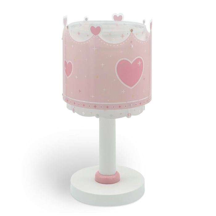 Roze kinder tafellamp Prinses, kunststof
