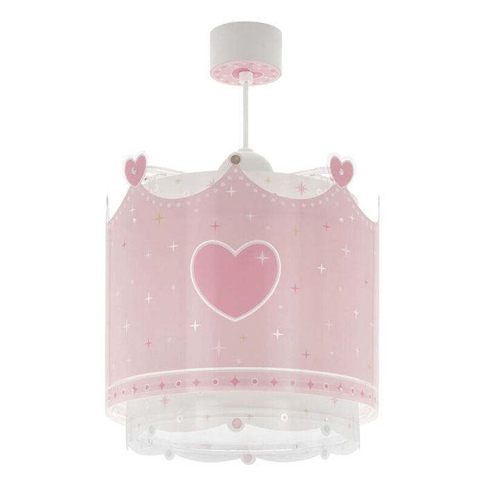 Roze kinder hanglamp Prinses, kunststof