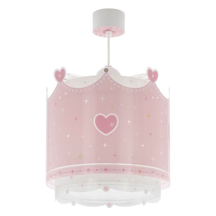 Roze kinder hanglamp Prinses, kunststof