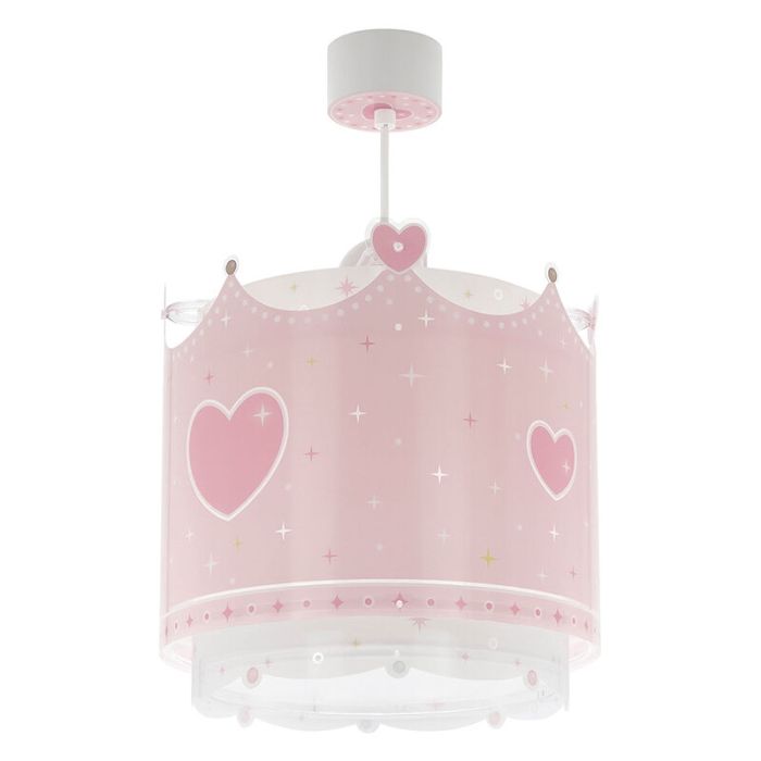 Roze kinder hanglamp Prinses, kunststof