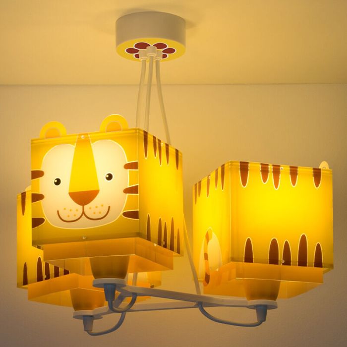 Babykamer tijger hanglamp, geel