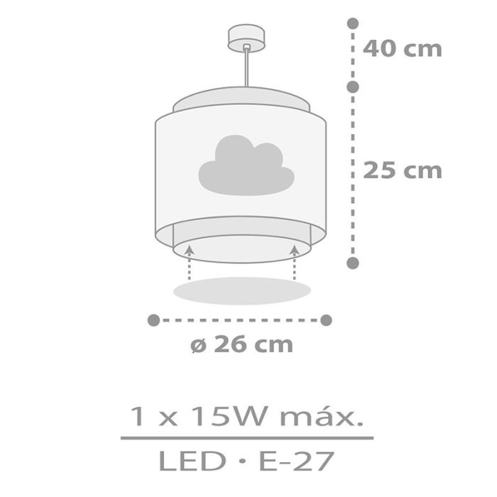 Grijze kinderkamer hanglamp, Dromen