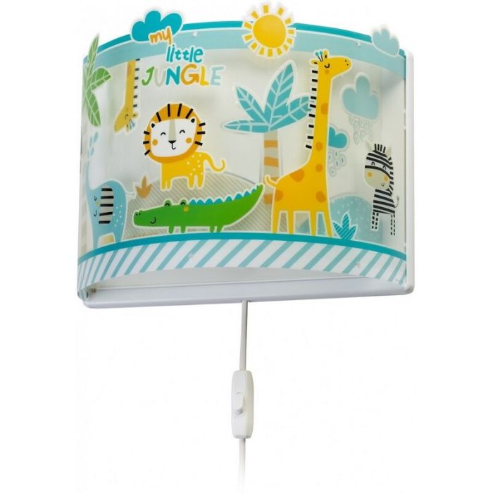 Wandlamp met veelkleurige jungle dieren