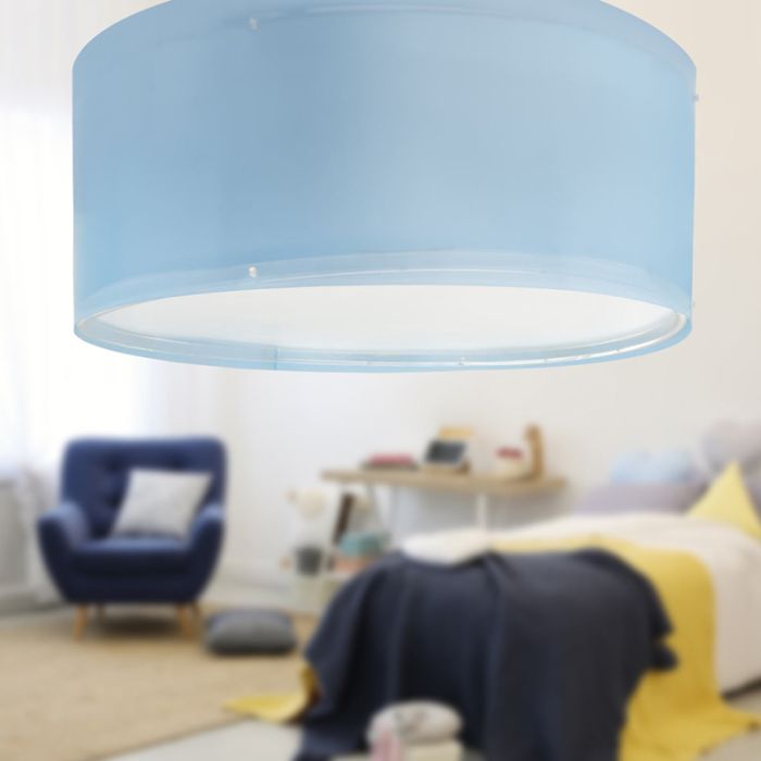 Blauwe kinderkamer plafondlamp kunststof, Digna