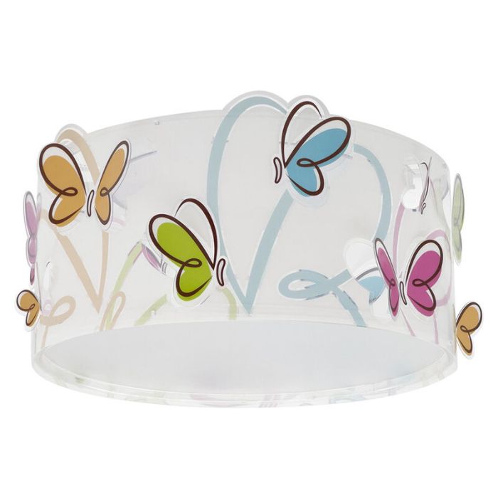 Veelkleurige kinderkamer plafondlamp kunststof, Vlinders