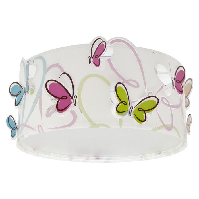 Veelkleurige kinderkamer plafondlamp kunststof, Vlinders