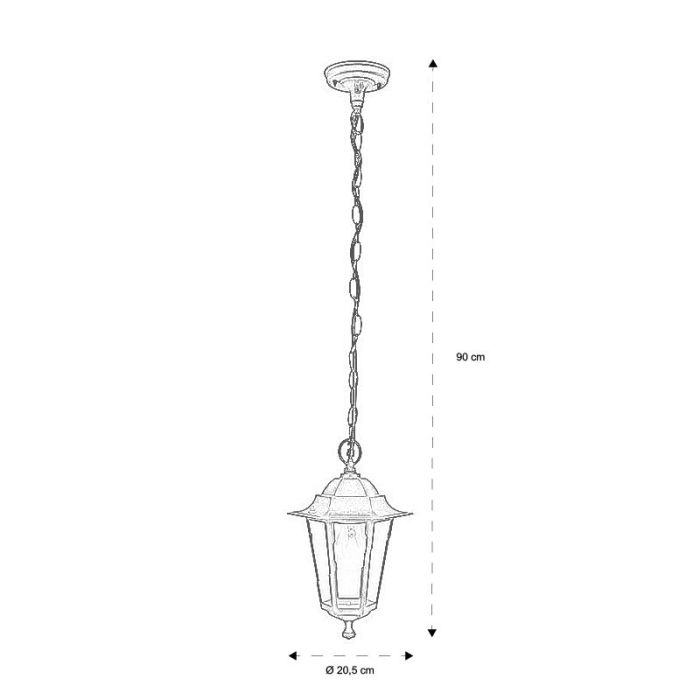 Zwarte klassieke buitenlamp aluminium, Alieke, IP44