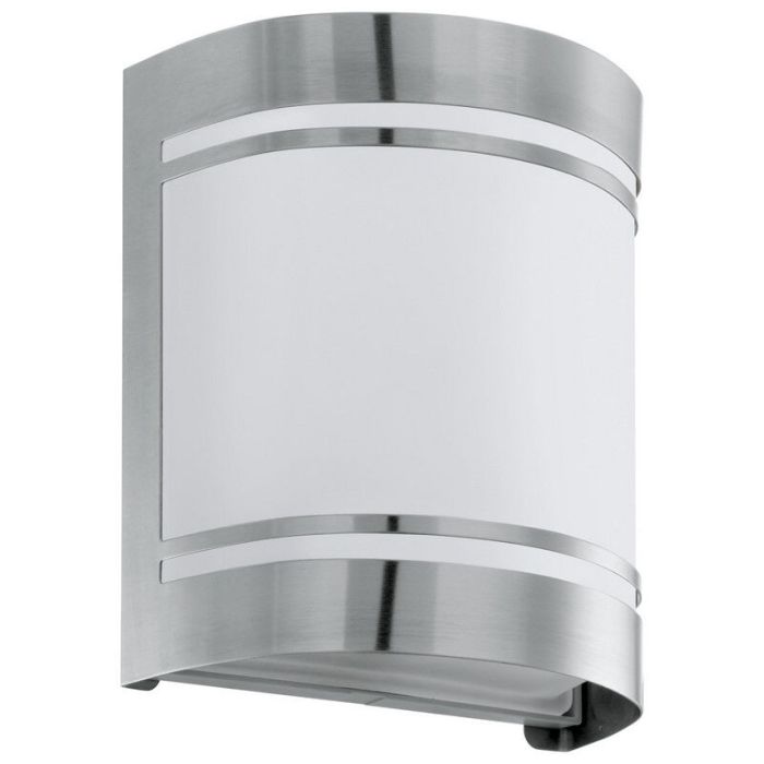 Zilveren moderne buitenlamp glas, Aartje, IP44