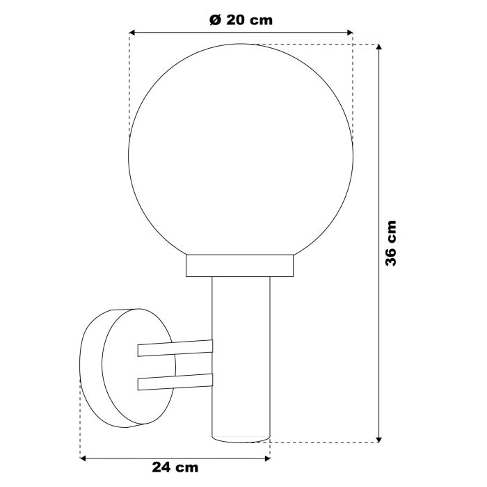 Zilveren buitenlamp rvs, Baukje, IP44